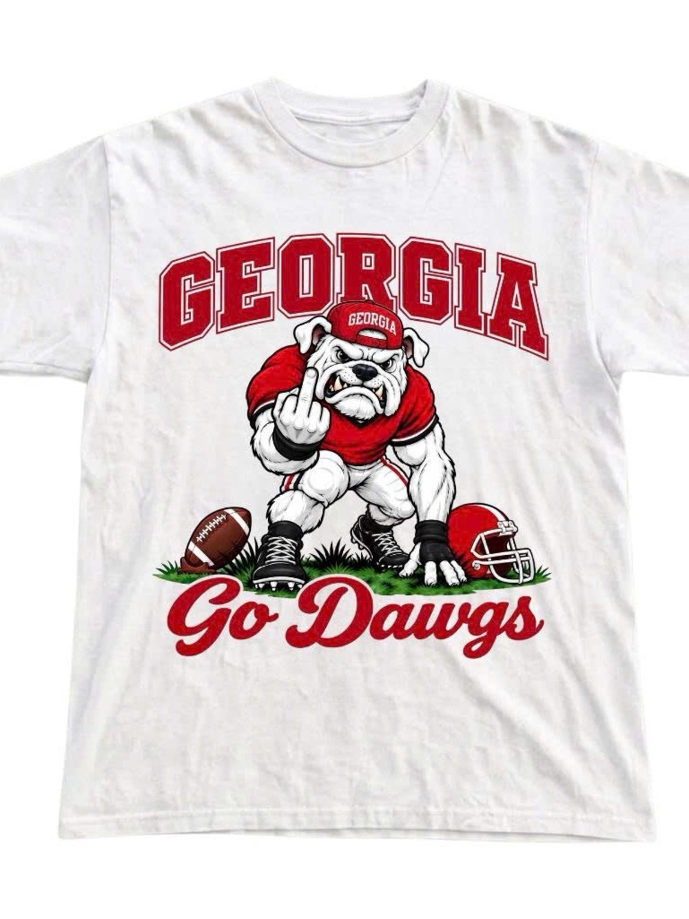 Gildan White Shirt Georgia Sport Tee